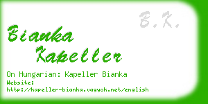 bianka kapeller business card
